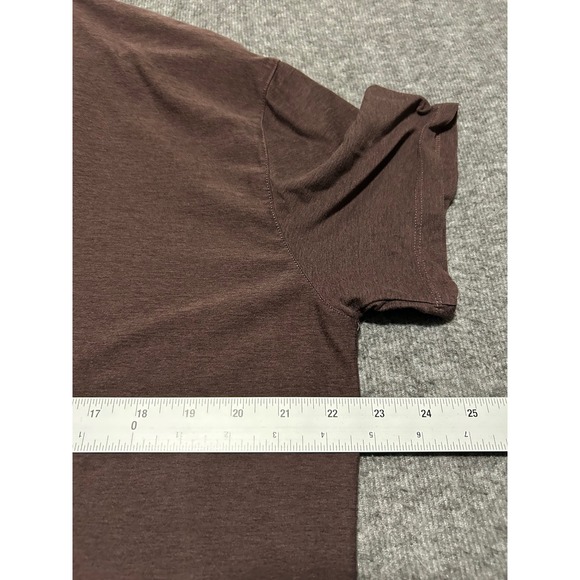 Vuori strato tech polo shirt mens burgundy Large stretch performance read - Picture 5 of 6